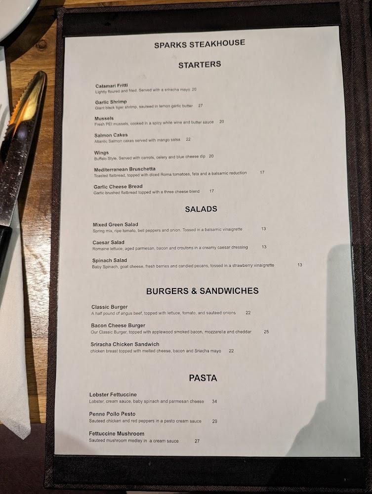 Sheikh's Steakhouse Restaurant Niagara Falls Menu image 2